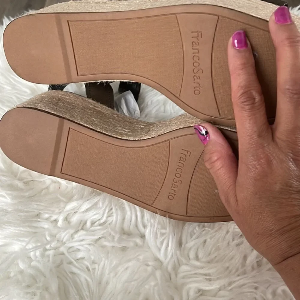 FRANCO SARTO LEATHER ESPADRILLES NWOT SIZE 8.5